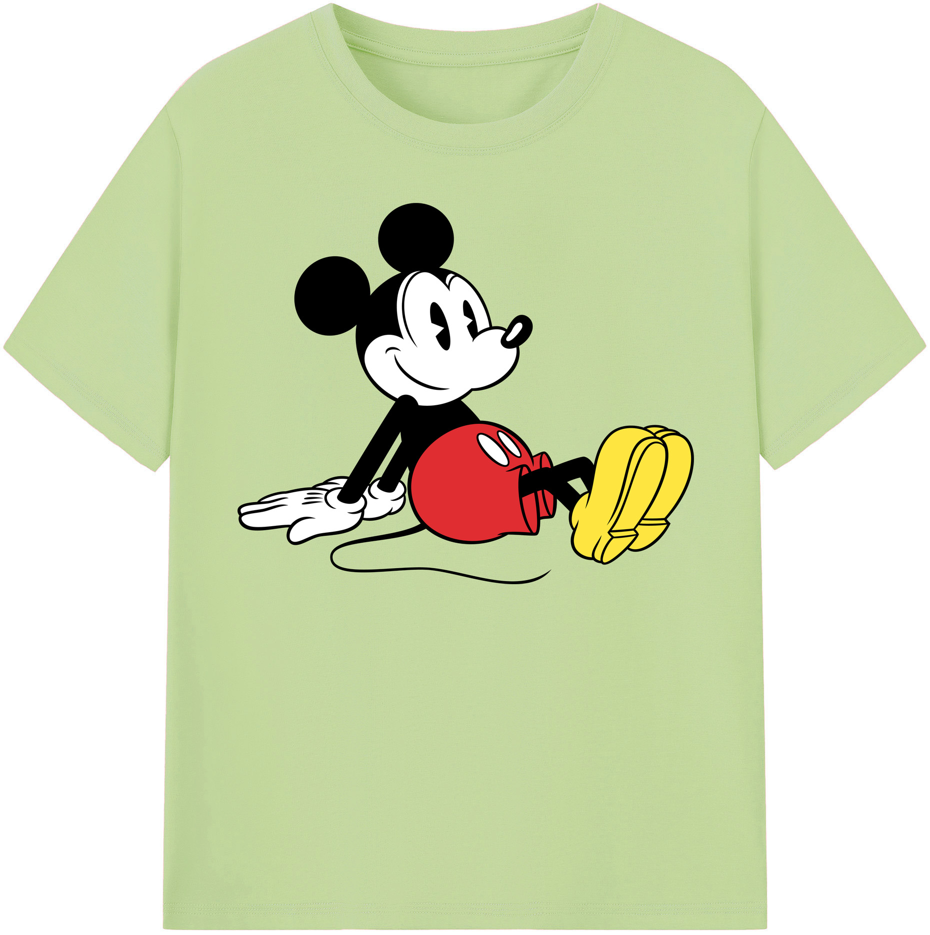 （画像用） ミッキーマウス Mickey Mouse 綿100％半袖Tシャツ（フロントプリント）